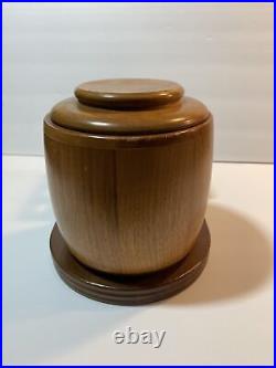 Vintage Pipe Holder Stand Barrel Humidor Vintage Wood