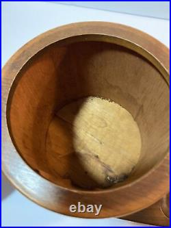 Vintage Pipe Holder Stand Barrel Humidor Vintage Wood