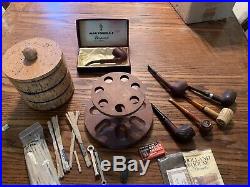 Vintage Pipe Lot, Alfred Dunhill Of London Cigar Humidor Briar Savinell And More