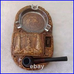 Vintage Pipe, Pipe Holder Ashtray Stand New York City 1948 Multi Prod Inc