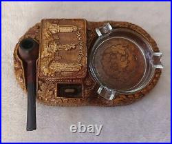 Vintage Pipe, Pipe Holder Ashtray Stand New York City 1948 Multi Prod Inc