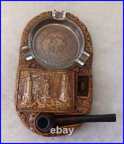 Vintage Pipe, Pipe Holder Ashtray Stand New York City 1948 Multi Prod Inc