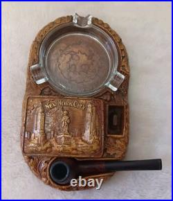 Vintage Pipe, Pipe Holder Ashtray Stand New York City 1948 Multi Prod Inc Vintage Pipe, Pipe Holder Ashtray Stand New York City 1948 Multi Prod Inc