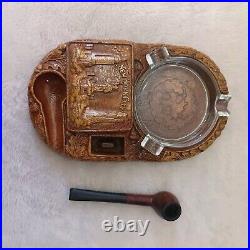 Vintage Pipe, Pipe Holder Ashtray Stand New York City 1948 Multi Prod Inc