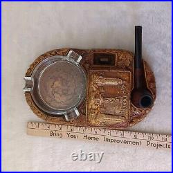 Vintage Pipe, Pipe Holder Ashtray Stand New York City 1948 Multi Prod Inc