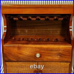 Vintage Pipe Stand Smokers Cabinet (7 Rest), Walnut Decatur Industries Vintage Pipe Stand Smokers Cabinet (7 Rest), Walnut Decatur Industries