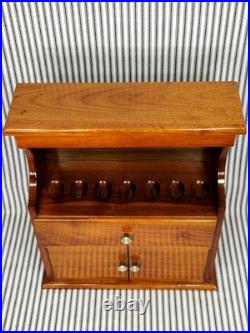 Vintage Pipe Stand Smokers Cabinet (7 Rest), Walnut Decatur Industries Vintage Pipe Stand Smokers Cabinet (7 Rest), Walnut Decatur Industries