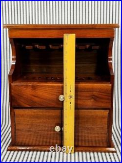 Vintage Pipe Stand Smokers Cabinet (7 Rest), Walnut Decatur Industries Vintage Pipe Stand Smokers Cabinet (7 Rest), Walnut Decatur Industries