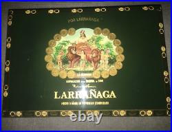 Vintage Por Larrañaga Lacquered Wooden Cigar Humidor- Rare