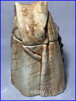 Vintage Pottery Head Arab / Shiek in Headdress Tobacco Jar Excellent Condition