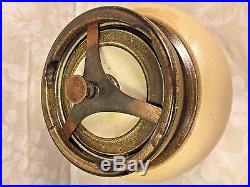 Vintage Pottery Humidor Unique Lock Top with Brass Tightener Aonian Reg England