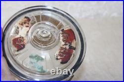 Vintage Quincy 5 Cent Cigar Glass Jar Humidor Ribbed Sides Super Rare