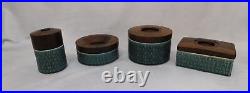 Vintage Quistgaard Rosewood & Pottery 4 pc Humidor Smoking Set Denmark