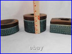 Vintage Quistgaard Rosewood & Pottery 4 pc Humidor Smoking Set Denmark