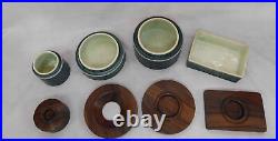 Vintage Quistgaard Rosewood & Pottery 4 pc Humidor Smoking Set Denmark