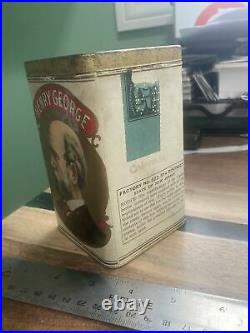 Vintage Rare Henry George Tobacco Tin Cigar Box Humidor New Jersey Paper Label