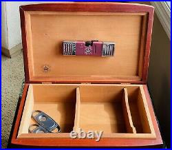 Vintage Reed & Barton Dimond Crown Cigar Humidor (Made with Cherrywood)