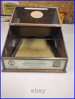 Vintage Rosenthal Bros. Cigar Store Advertising Countertop Display Case Humidor
