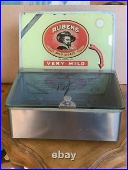 Vintage Rubens Mild Cigars Jose Escalante Co countertop humidor fair used cond