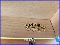 Vintage SAVINELLI ITALY Karelian Birch Humidor-Mid 20th Century -EXCELLENT Cond