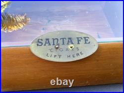 Vintage Santa Fe Cigars Wooden Cigar Countertop Store Display Case Humidor