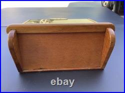 Vintage Santa Fe Cigars Wooden Cigar Countertop Store Display Case Humidor