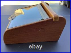 Vintage Santa Fe Cigars Wooden Cigar Countertop Store Display Case Humidor