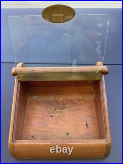 Vintage Santa Fe Cigars Wooden Cigar Countertop Store Display Case Humidor