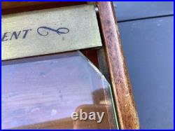 Vintage Santa Fe Cigars Wooden Cigar Countertop Store Display Case Humidor