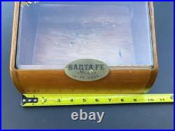 Vintage Santa Fe Cigars Wooden Cigar Countertop Store Display Case Humidor