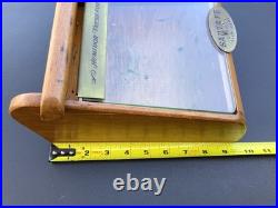 Vintage Santa Fe Cigars Wooden Cigar Countertop Store Display Case Humidor