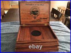 Vintage Scotch Whisky Cigar Humidor Defenders of the Malt Laphroaig Glendronac