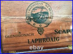 Vintage Scotch Whisky Cigar Humidor Defenders of the Malt Laphroaig Glendronac