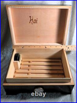 Vintage Signed Kia Humidor Cigar Box From La Bodeguita Del Medio Mexico