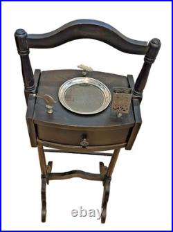 Vintage Smoking Stand Sterling Ashtray Cigar Cutter Drawer Accessories Set