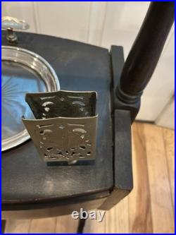 Vintage Smoking Stand Sterling Ashtray Cigar Cutter Drawer Accessories Set