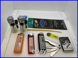 Vintage Smoking Stand Sterling Ashtray Cigar Cutter Drawer Accessories Set