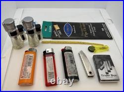 Vintage Smoking Stand Sterling Ashtray Cigar Cutter Drawer Accessories Set