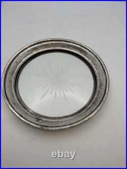 Vintage Smoking Stand Sterling Ashtray Cigar Cutter Drawer Accessories Set