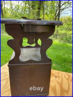 Vintage Smoking Table Copper-Lined Humidor