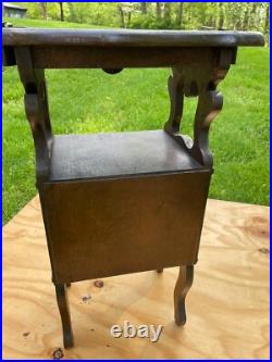 Vintage Smoking Table Copper-Lined Humidor