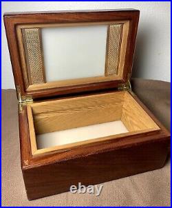 Vintage Solid Tropical Hardwood Humidor Cigar Box