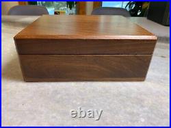 Vintage Solid Wood Wooden Havana Mist Humidor w Hygro Stat Hygrostat Humidistat