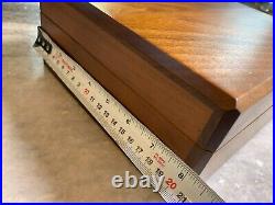 Vintage Solid Wood Wooden Havana Mist Humidor w Hygro Stat Hygrostat Humidistat