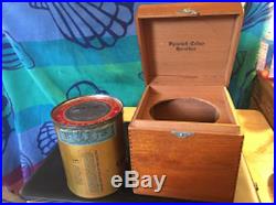 Vintage Spanish Cedar Humidor with Can and tax stamp Clear Havanas Media Corona