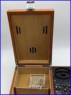 Vintage Spirit Of St. Louis Cigar Break Telephone Cedar Lined Humidor Barometer