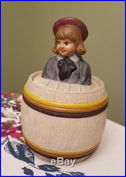 Vintage Terracotta BUSTER BROWN Humidor Tobacco Jar Jon Maresch #3501 Rare