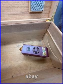 Vintage Thompson & Co. Wood Cigar Humidor Box Lockable Chest with Drawers