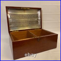 Vintage Tiffany & co New York Mahogany Cigar Humidor Box Vintage Tiffany & co New York Mahogany Cigar Humidor Box