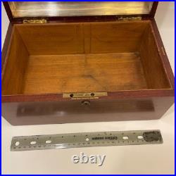 Vintage Tiffany & co New York Mahogany Cigar Humidor Box